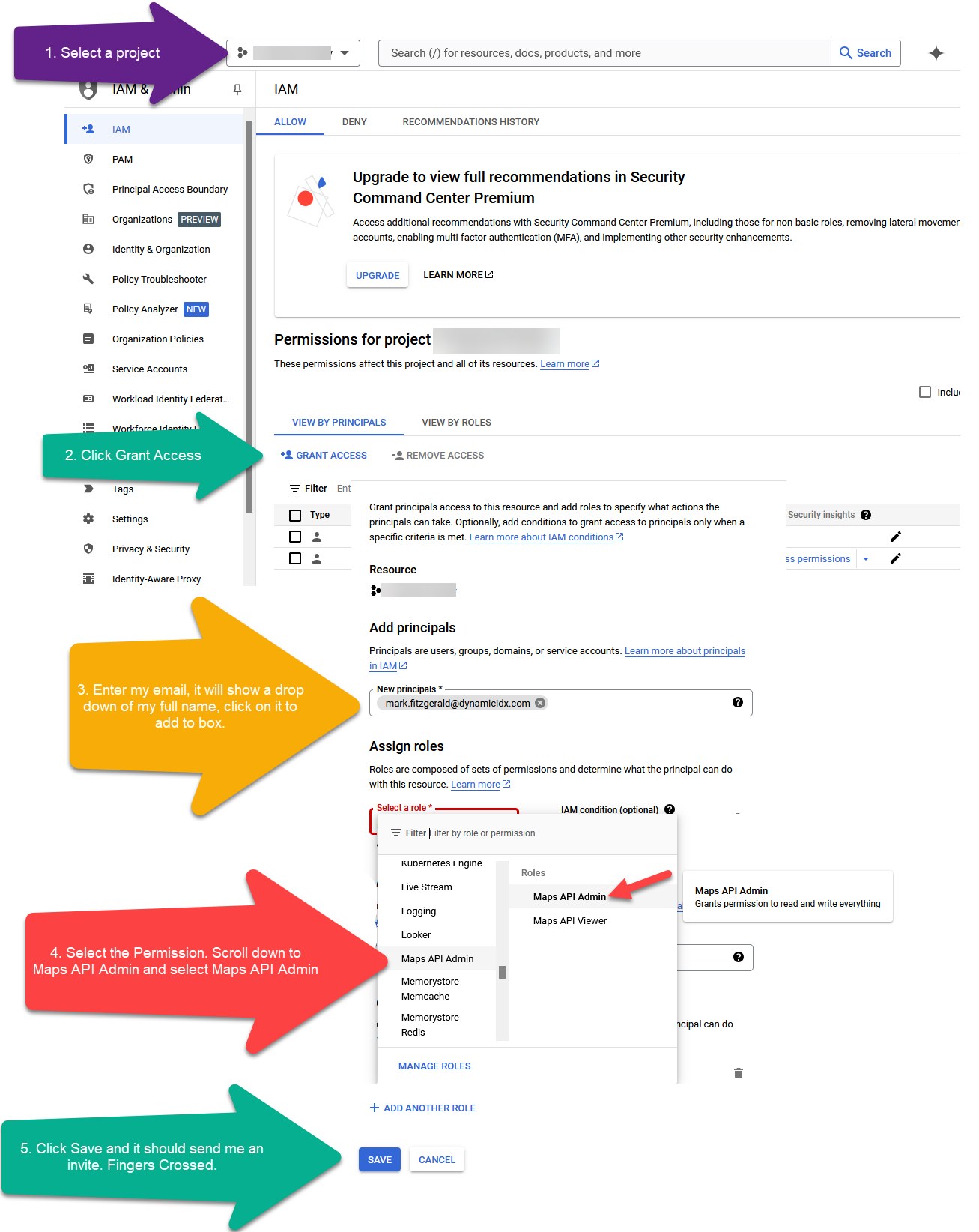 Setup Google IAM